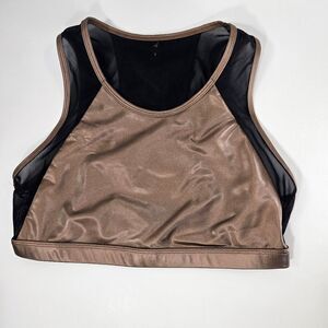 Fabletics brown mesh side sports bra